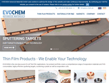 Tablet Screenshot of evo-chem.de